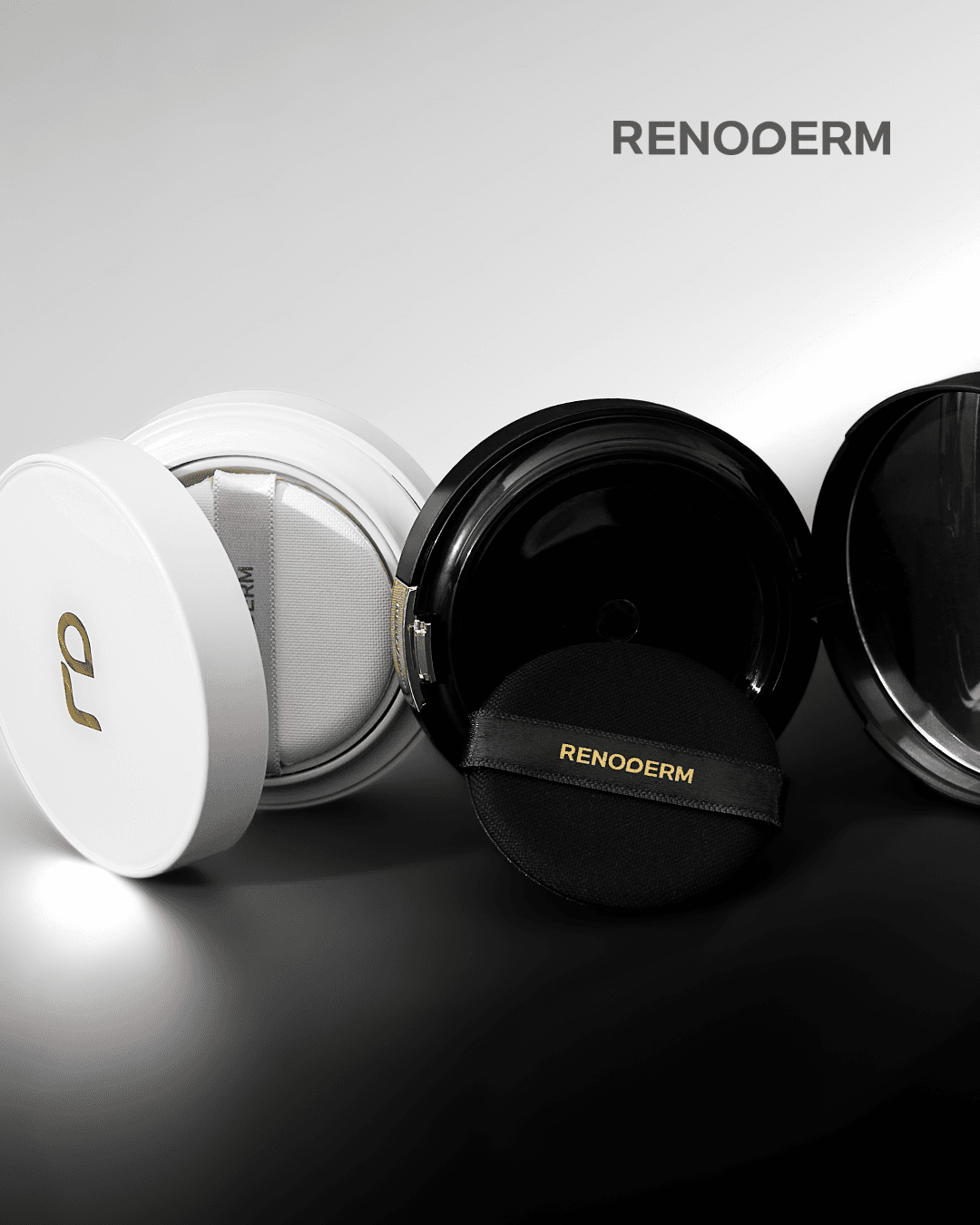 RENODERM BB Cushion — black and white dual compact